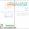 editable template, USA Stripe tax invoice template in Word and PDF format, fully editable