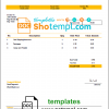 editable template, USA UPS invoice template in Word and PDF format, fully editable