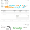 editable template, USA Uber invoice template in Word and PDF format, fully editable