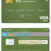 editable template, Czech Air Bank visa debit card template in PSD format