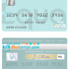 editable template, Czech Equa Bank visa debit card template in PSD format