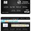 editable template, Denmark Jyske Bank visa debit card template in PSD format