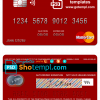 editable template, Djibouti Central Bank of Djibouti mastercard template in PSD format