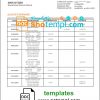 editable template, Djibouti Central Bank of Djibouti bank statement template in Word and PDF format