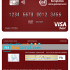 editable template, Djibouti Central Bank of Djibouti visa debit card template in PSD format