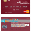 editable template, Ecuador Banco del Austro mastercard template in PSD format