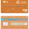 editable template, Egypt Bank of Alexandria visa debit card template in PSD format