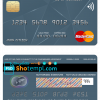 editable template, El Salvador Banco Azul de El Salvador mastercard template in PSD format