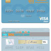 editable template, Estonia Coop Pank visa debit credit card template in PSD format