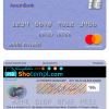 editable template, Ethiopia Awash International Bank mastercard credit card template in PSD format