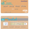editable template, Ethiopia Awash International Bank visa debit card template in PSD format