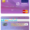 editable template, Ethiopia Dashen Bank mastercard credit card template in PSD format
