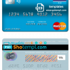 editable template, Fiji BRED Bank mastercard credit card template in PSD format