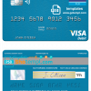 editable template, Fiji BRED Bank visa debit credit card template in PSD format