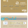 editable template, Gabon Alios France visa debit card template in PSD format