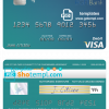 editable template, Gabon BGFI Bank visa debit card template in PSD format