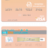 editable template, Georgia Bank of Georgia visa debit card template in PSD format