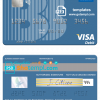 editable template, Georgia Basis Bank visa debit card template in PSD format