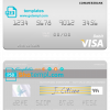 editable template, Germany Commerz Bank visa debit card template in PSD format