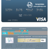 editable template, Germany Deka Bank visa debit card template in PSD format