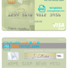 editable template, Ghana Ecobank Ghana visa debit card template in PSD format
