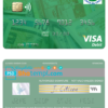 editable template, Guinea Bissau Banco Da Uniao visa card fully editable template in PSD format