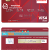 editable template, Guyana Bank of Nova Scotia visa card fully editable template in PSD format