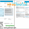 editable template, USA COX utility bill template in Word and PDF format