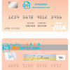 editable template, Kazakhstan First Heartland Jýsan Bank visa card fully editable template in PSD format