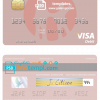 editable template, Kazakhstan Kaspi Bank visa card fully editable template in PSD format