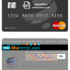 editable template, Kuwait Burgan Bank mastercard credit card template in PSD format.
