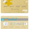editable template, Lebanon Byblos Bank visa card fully editable template in PSD format