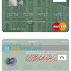 editable template, Luxembourg Banque Fortuna mastercard credit card template in PSD format