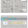 editable template, Luxembourg Banque Fortuna visa credit card template in PSD format