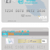 editable template, Macedonia Halkbank AD Skopje visa card fully editable template in PSD format