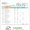 editable template, Macedonia Halkbank bank statement template in Word and PDF format