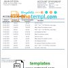 editable template, Madagascar Acces Banque bank statement template in Word and PDF format