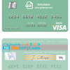 editable template, Madagascar Bank of Africa visa credit card template in PSD format