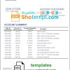 editable template, Malawi National Bank of Malawi bank statement template in Word and PDF format