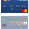 editable template, Maldives Bank of Maldives mastercard credit card template in PSD format