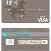 editable template, Mali Banque Atlantique visa credit card template in PSD format