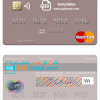 editable template, Mexico Banorte bank mastercard credit card template in PSD format