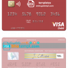 editable template, Mexico Banorte Bank visa debit card template in Word and PDF format