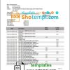 editable template, Mexico Banorte bank statement easy to fill template in Word and PDF format
