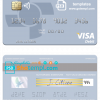 editable template, Mexico Grupo Financiero Inbursa visa debit credit card template in PSD format