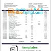 editable template, Mongolia Chinggis Khaan bank statement template in Word and PDF format