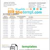 editable template, Mongolia Transbank bank statement template in Word and PDF format