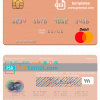editable template, Montenegro Hipotekarna bank mastercard, fully editable template in PSD format