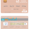editable template, Montenegro Hipotekarna bank visa debit card, fully editable template in PSD format