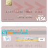editable template, Mozambique Banco Moza visa debit card, fully editable template in PSD format